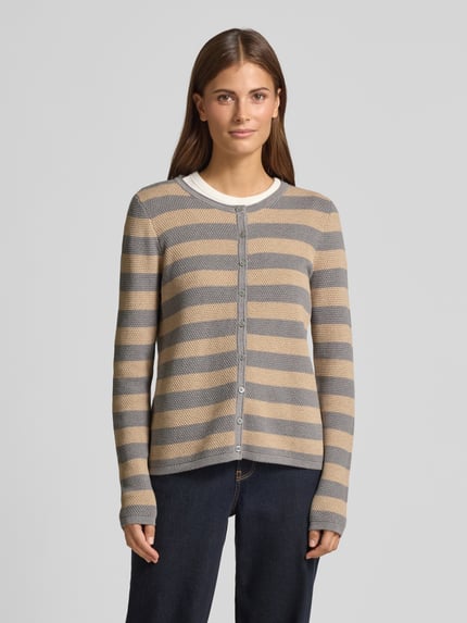 Christian Berg Woman Vest met knoopsluiting Middengrijs gemêleerd - 4