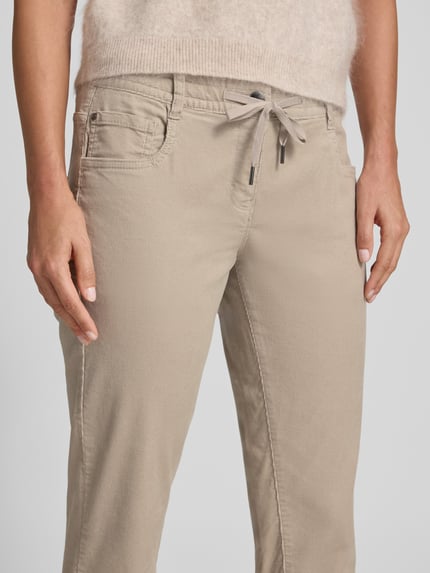 Tom Tailor Cropped Cordhose aus Baumwoll-Mix Taupe 3
