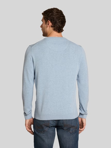 Tom Tailor Regular Fit Pullover aus reiner Baumwolle Hellblau 5