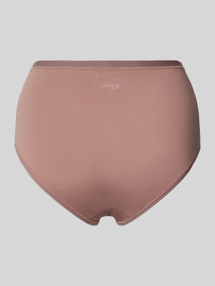 Sloggi High waist broek met labelprint Roodbruin - 3