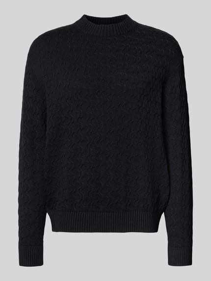 Selected Relaxed fit pullover van puur katoen, model 'PHILIP' Zwart - 2