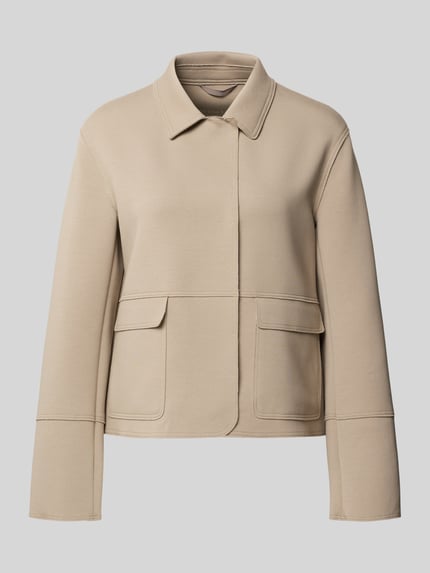 Produktfoto, Blazer mit Kentkragen und aufgesetzten Pattentaschen von WHITE LABEL in Beige, Baumwoll-Mix mit Stretch, gerader Schnitt, glatte Textur