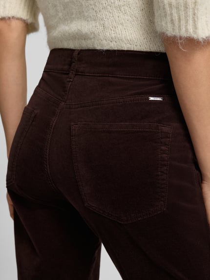Brax krój regular fit proste spodnie z mieszanki bawełny model 'MAY S' Ciemnobrązowy 3