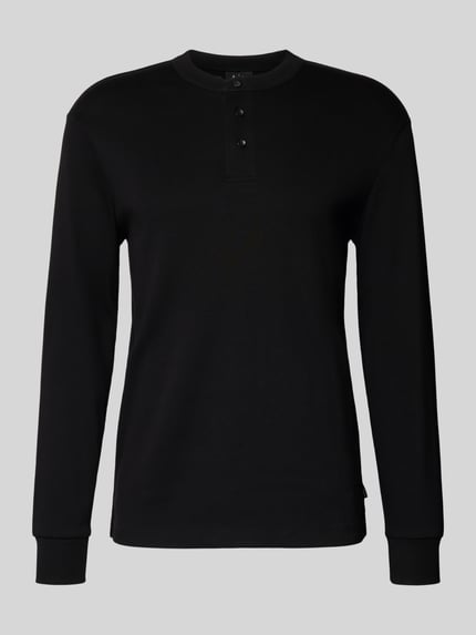 Produktfoto, Sweatshirt mit gerippten Abschlüssen von ARMANI EXCHANGE aus reiner Baumwolle in Schwarz mit Rundhalsausschnitt, Regular-Fit, strukturierte Oberfläche