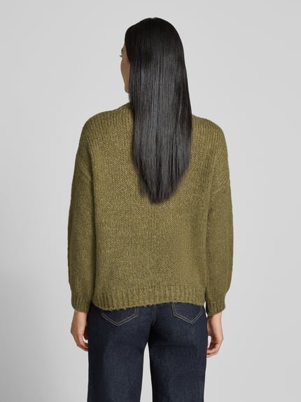 ZABAIONE Relaxed fit pullover met viscose, model 'Dela' Kaki - 5