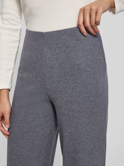 Marc O'Polo Weite Hose aus Baumwoll-Mix Dunkelgrau Melange 3
