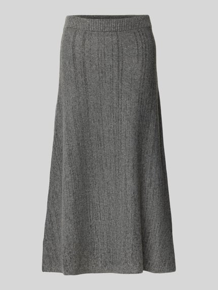 Soyaconcept Uitlopende midirok met wol model 'VIDA' Middengrijs gemêleerd - 2