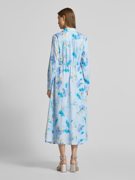 Moves Hemdblusenkleid mit Knopfleiste Modell 'Inula' Hellblau 5