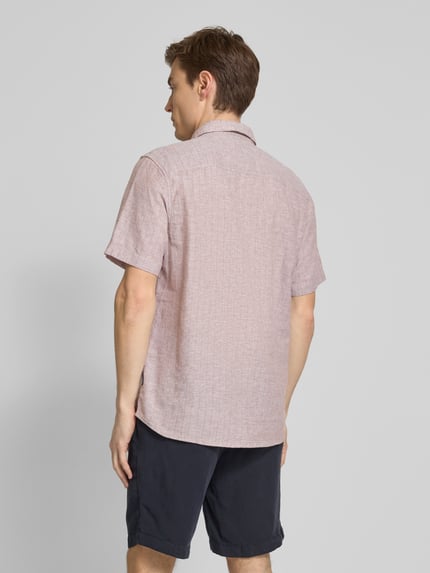 Tom Tailor Regular Fit Freizeithemden aus Leinen-Baumwoll-Mix Sand 5