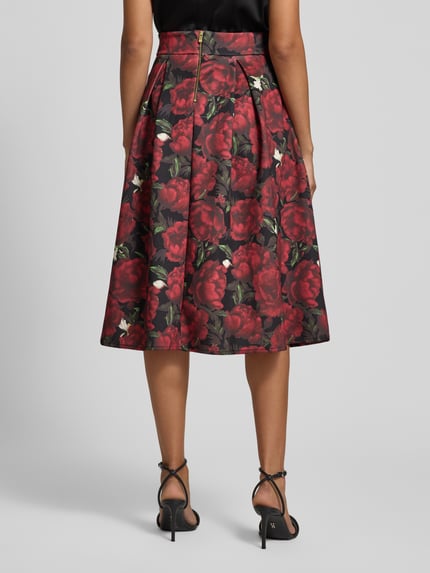 GUIDO MARIA KRETSCHMER WOMAN Midirok met stolpplooien, model 'Paulina' Bordeaux - 5