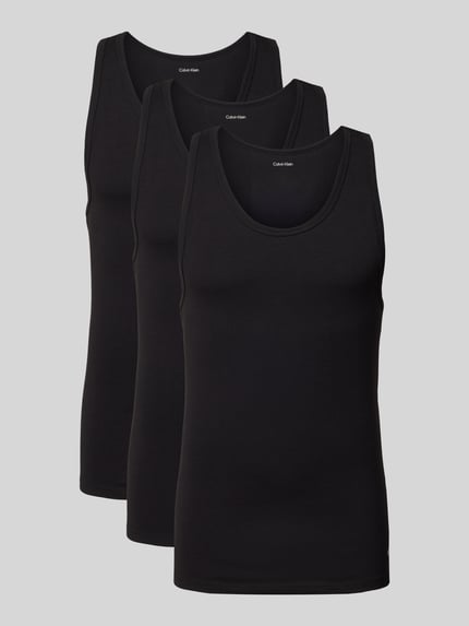 Calvin Klein Underwear Tanktop mit gerippten Abschlüssen im 3er-Pack Black 1