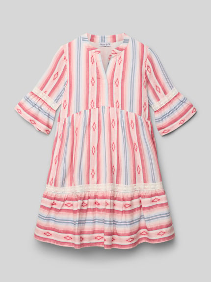 Happy Girls Kleid mit Rundhalsausschnitt Offwhite 1