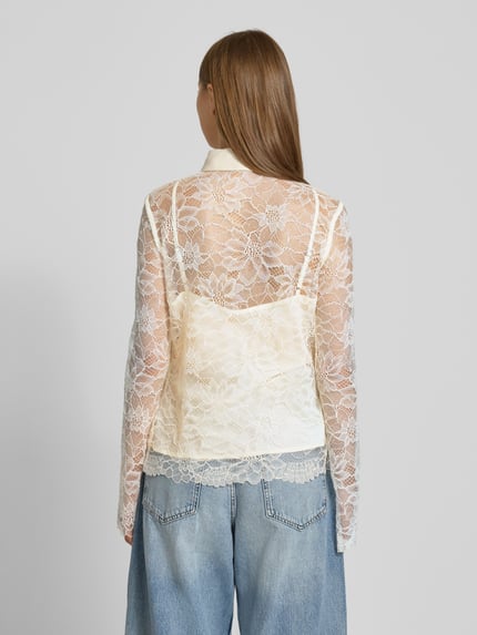 GUESS Regular Fit Bluse im 2-in-1-Look Weiss 5