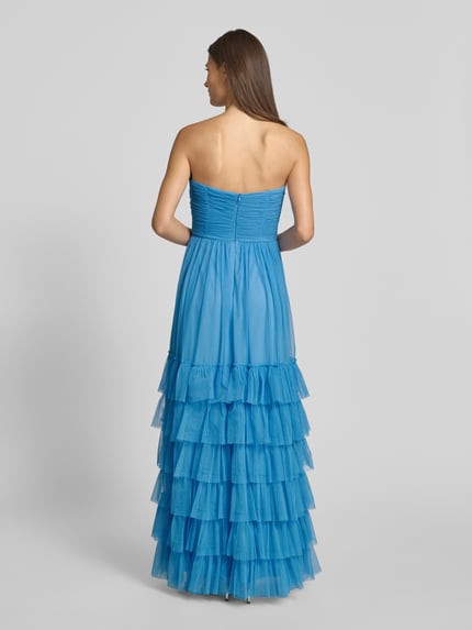 Jake*s Cocktail Maxi-jurk van tule in laagjeslook Jeansblauw - 5