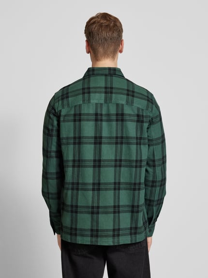 ONLY & SONS Regular Fit Freizeithemd mit New-Kent-Kragen Modell 'OLIVER' Dunkelgruen 5