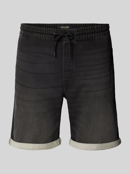 JACK & JONES Korte regular fit jeans met elastische band, model 'RICK' Donkergrijs - 2