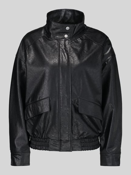 ONLY Loose Fit Kunstlederjacke mit Stehkragen Modell 'JULIA' Black 2