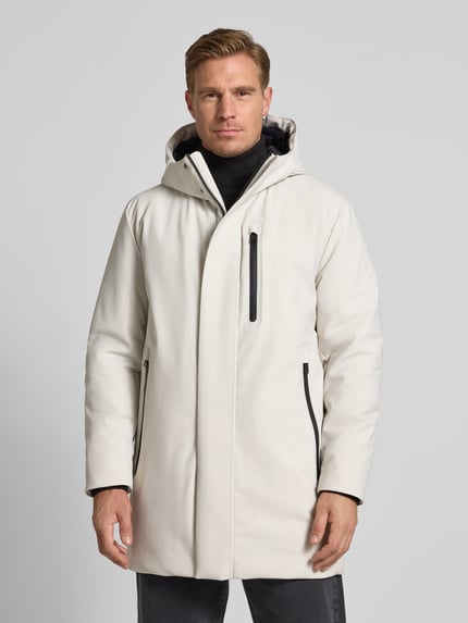 Strellson Regular fit parka met capuchon, model 'FLEX CROSS' Zilver - 4