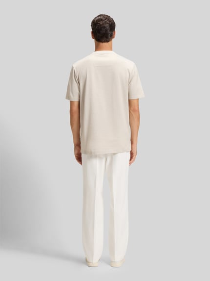 BOSS Regular Fit T-Shirt aus reiner Baumwolle Modell 'THOMPSON 432' Offwhite 5