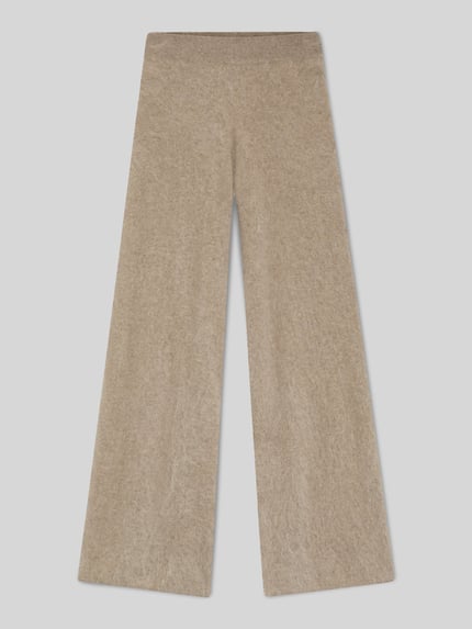 BOSS Oversized wijde broek van kasjmier, model 'FIBURA' Beige - 2