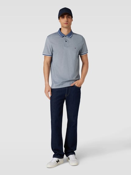 Tommy Hilfiger Poloshirt mit Logo-Stitching Rauchblau 1