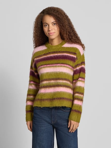 JJXX relaxed fit gebreide trui van elastische wolmix Goud gemêleerd - 4