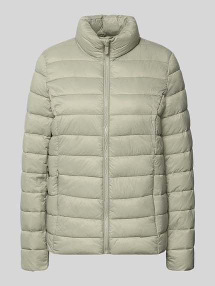 Produktfoto, Steppjacke mit Stehkragen von Christian Berg Woman Selection in hellgrün, Regular Fit, Reißverschluss, Reißverschlusstaschen, glatte Textur