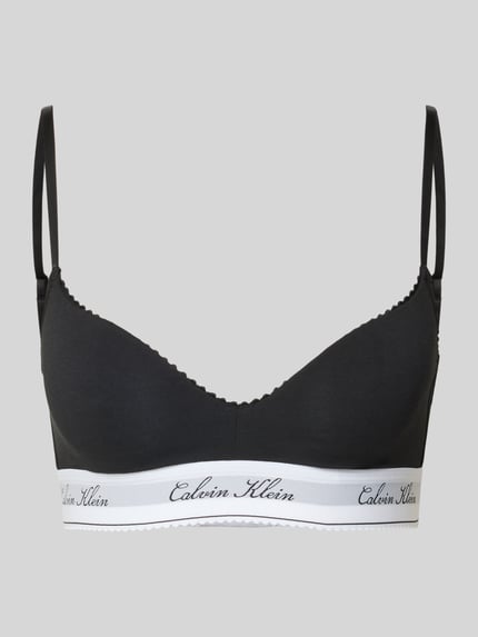 Bralette van mix van katoen en modal met modal-aandeel model 'SCRIPT Lightly Lined' Shop The Look MANNEQUINE
