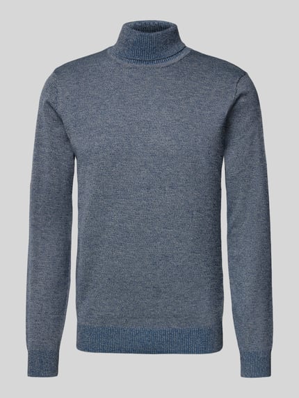 Blend Rollkragenpullover mit Label-Detail Marine 2