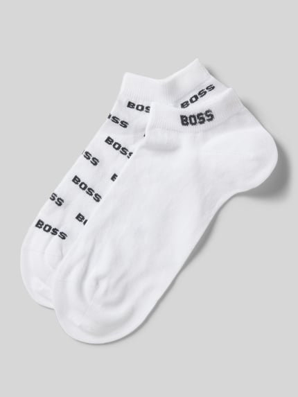 BOSS Sneakersocken mit Allover-Label-Print im 2er-Pack Weiss 1