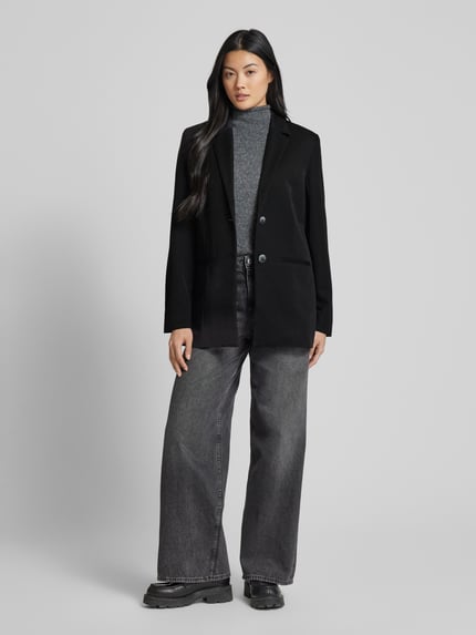 FREE/QUENT Blazer met reverskraag, model 'KITTY' BLACK - 1