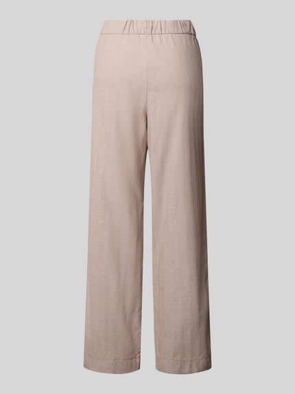 Produktfoto, Pyjama-Hose aus Flanell mit elastischem Bund von Christian Berg Woman in Beige, weiche Textur, Regular Fit, reine Baumwolle, Tunnelzug