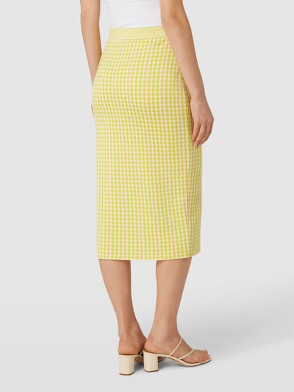Marc Cain Midirock mit Allover-Muster GELB 5