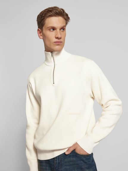 JACK & JONES Schipperstrui met opstaande kraag, model 'VESTERBRO' Offwhite - 3