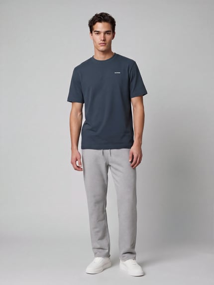 G-Star RAW T-Shirt mit Logo-Schriftzug Blau 1