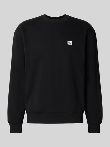 Calvin Klein Jeans Regular Fit Sweatshirt mit Logo-Patch Modell 'Terry' Black 2