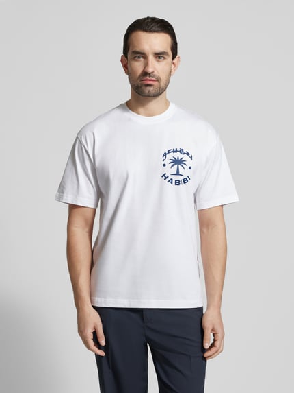 Strellson regular fit T-shirt van puur katoen model 'KARAN' Wit - 4