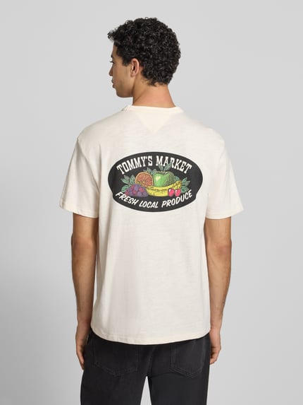 Tommy Jeans Relaxed Fit T-Shirt aus reiner Baumwolle Offwhite 5