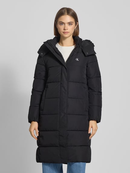 Calvin Klein Jeans Steppmantel mit Logo und Kapuze Black 4