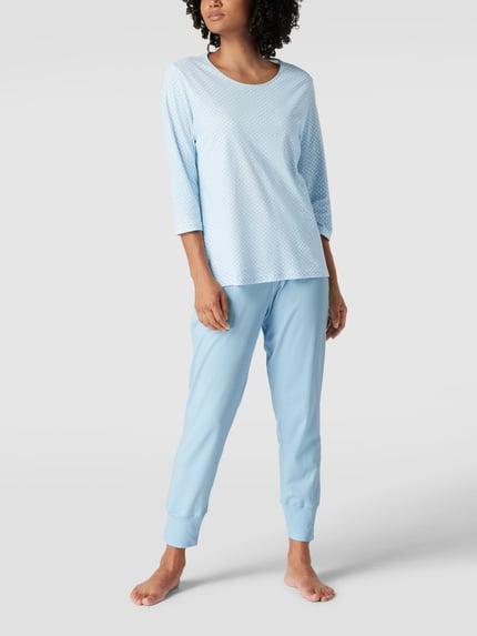 Mey Pyjama van katoen, model 'Emelie' Lichtblauw - 1