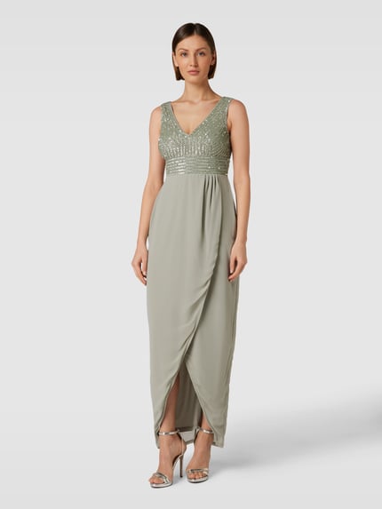 Lace & Beads Abendkleid mit Paillettenbesatz Mint 4