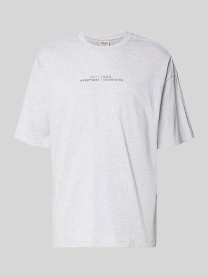 T-shirt z nadrukiem z logo i okrągłym dekoltem Shop The Look MANNEQUINE