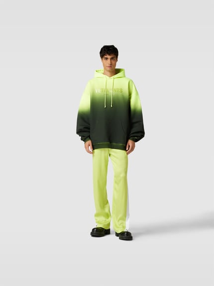 VETEMENTS Bluza z kapturem o kroju oversized z cieniowaniem Neonowy żółty 1