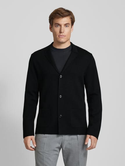 MAERZ Muenchen Strickjacke mit Reverskragen Black 4