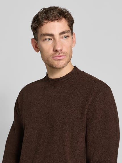JACK & JONES Premium Strickpullover mit Polokragen Modell 'MAVERICK' Schoko 3