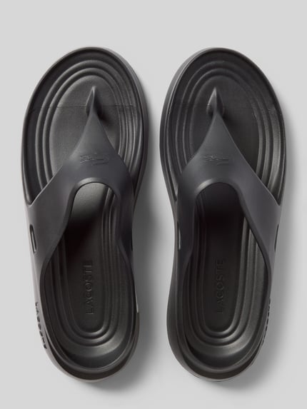 Lacoste Japonki z wytłaczanym logo Antracytowy 3