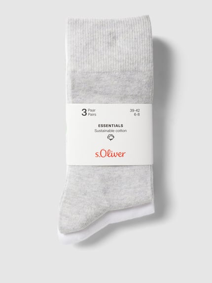 s.Oliver RED LABEL Socken mit Stretch-Anteil im 3er-Pack Weiss 3