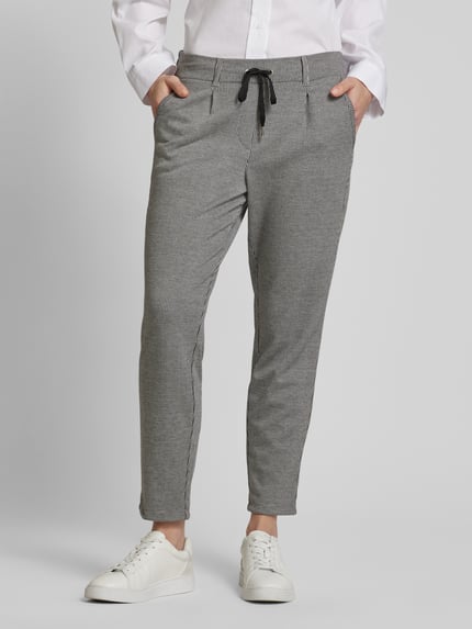Tom Tailor Regular Fit Stoffhose mit Hahnentritt-Muster und Tunnelzug Black 4