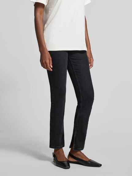 HUGO Jeansy o kroju slim fit z mieszanki bawełny model ‘GRITRIA_1’ Antracytowy 4
