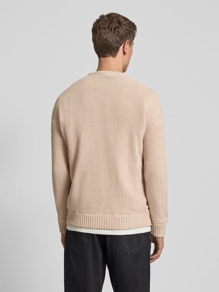 ONLY & SONS Regular Fit Strickpullover mit Rundhalsausschnitt Modell 'ETHAN' Beige 5